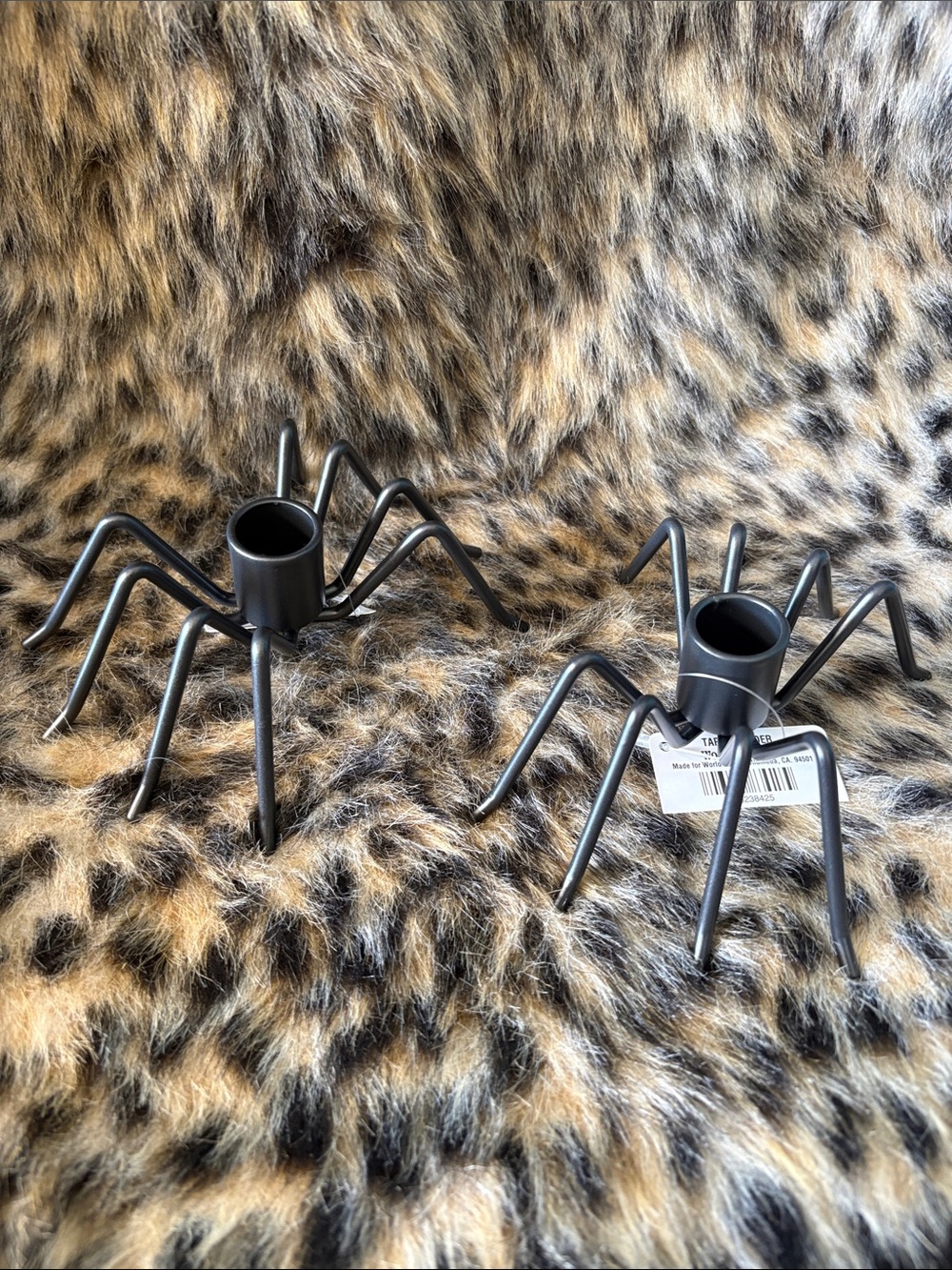 🆕HTF In Stock World Market Metal Spider Candleholders, Set Of 2